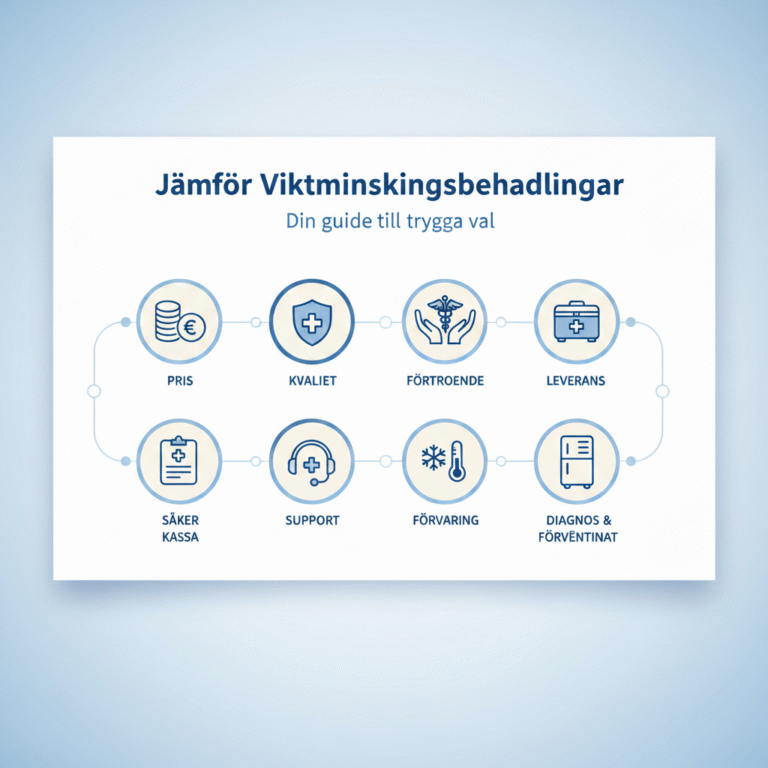 Viktminskningsinjektioner: pris, kvalitet och förtroende