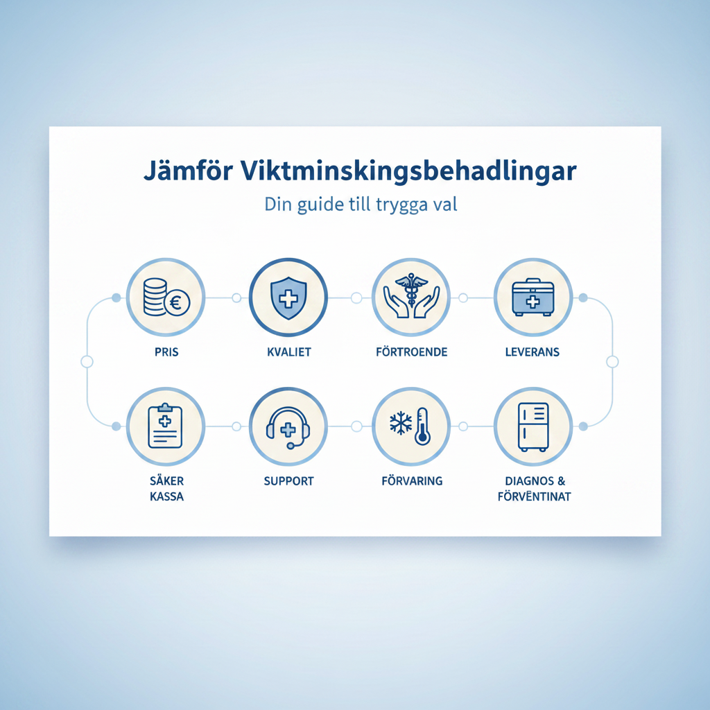 Viktminskningsinjektioner: pris, kvalitet och förtroende